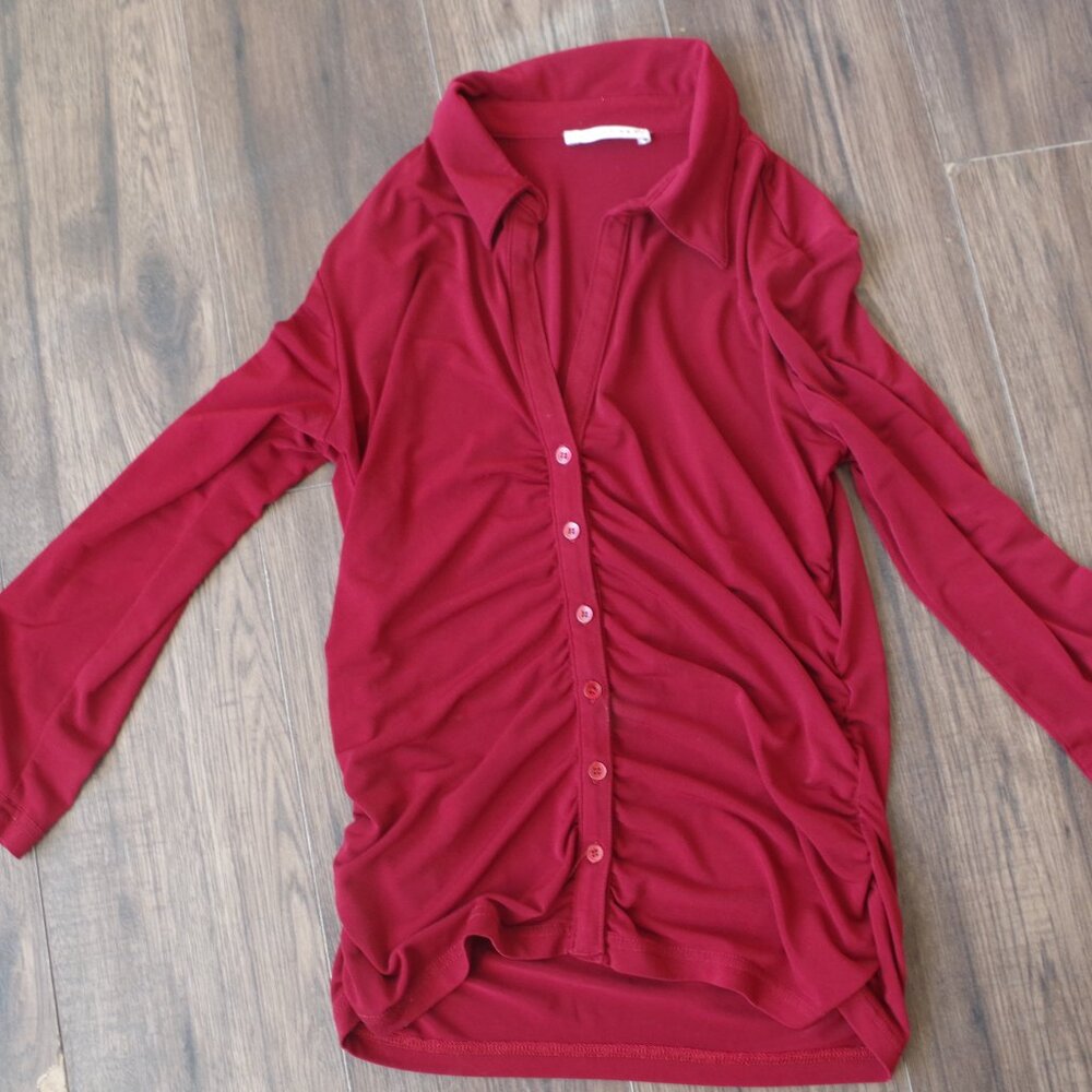 Wine Color Smart Set Ladies Shirt